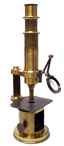 Nachet Opticien, rue Serpente 16, Paris.  Drum microscope